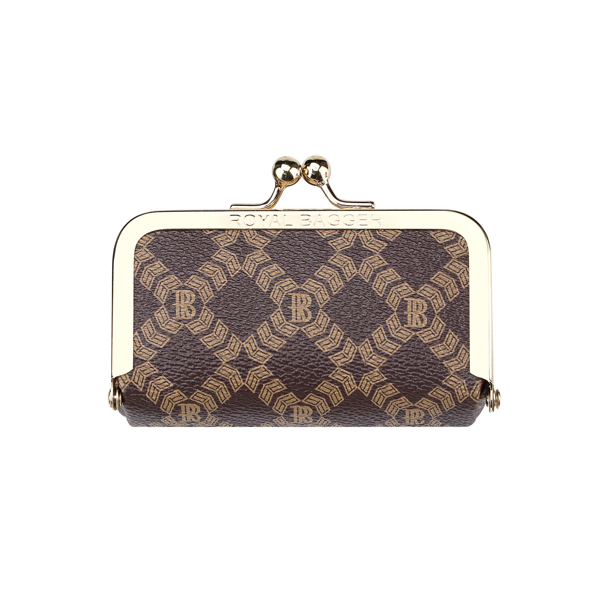 Royal Bagger Kotak Perhiasan Wanita – Tempat Mini untuk Cincin, Kalung & Anting, Kanvas Dilapisi & Kulit Sapi Samak Nabati dengan Dompet Koin Kiss Lock Royal Bagger Kotak Perhiasan Wanita – Tempat Mini untuk Cincin, Kalung & Anting, Kanvas Dilapisi & Kulit Sapi Samak Nabati dengan Dompet Koin Kiss Lock