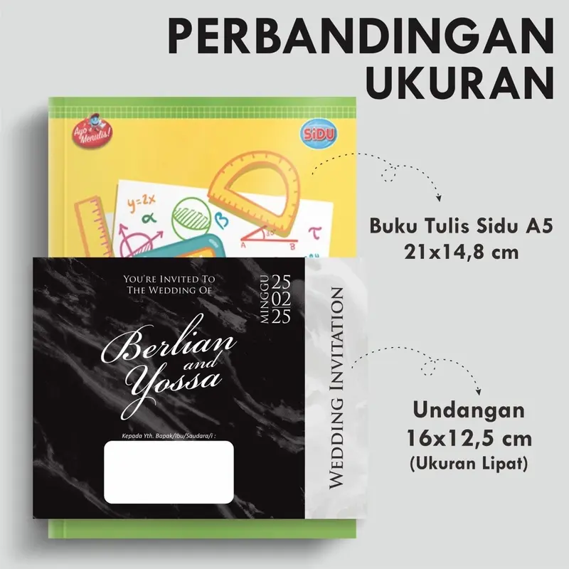 UNDANGAN PERNIKAHAN MEWAH GLOSSY BW - UNDANGAN NIKAH GLOSSY BW A41-A50 1