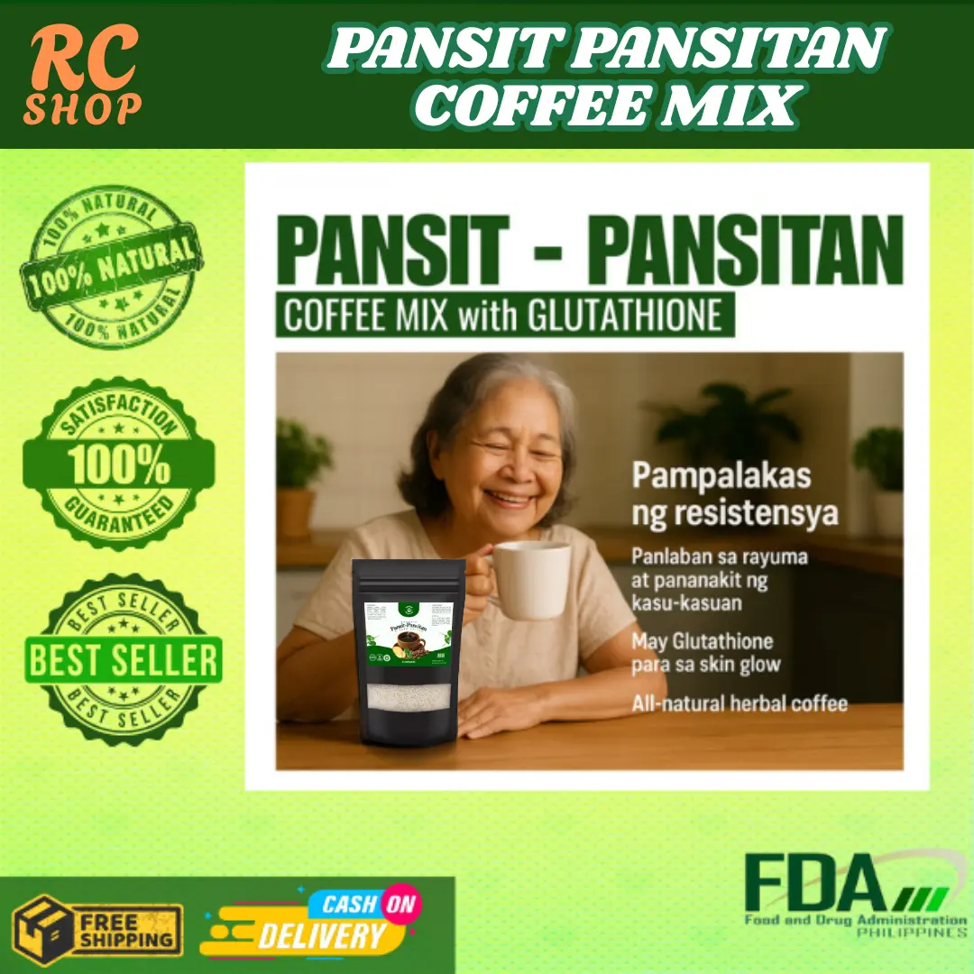 Pansit-Pansitan Coffee Mix with Glutathione  Herbal Coffee for Detox,  Joint Relief & Skin Glow - TikTok Shop Philippines