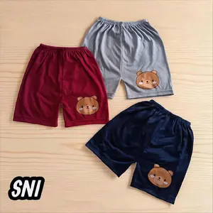 3 pcs celana pendek bayi SNI VIEAR BABY S M L XL MOTIF PANDA&BOCIL GEMOY Abu,maron,navi