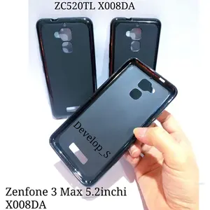 SoftCase Silicon Zenfone 3Max5.2inchi ZC520TL X008 X008DA / Zenfone 3 Max 5.2 Tpu Hitam Case Casing Silikon