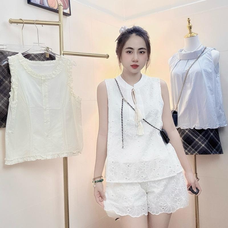 Set ren hoa xịn 2 lớp cổ tàu siêu phẩm buộc dây cổ 3