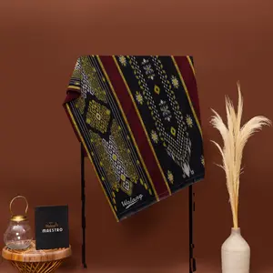 Sarung Walang Maestro Rayon Black Series Motif SGE Pria Kain Rayon Terbaik Tekstur Dobby Timbul Elegan Sarung Santri Muslim