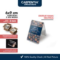 Gambar Carpentia | Papan Nama Acrylic Name Label - 6x9 cm Vertikal Portrait - [Display Nama Harga Price Tag Segitiga Akrilik 2 Sisi] dari Carpentia Indonesia Kota Tangerang Selatan 1 Tokopedia