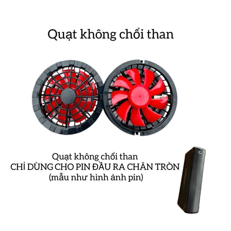  2 Quạt 9 cánh Lẻ Gắn Áo Điều Hoà Không Chổi Than Chống Nước 18V    LƯU Ý CHỈ DÙNG CHO PIN CÓ ĐẦU RA LÀ CHÂN TRÒN   