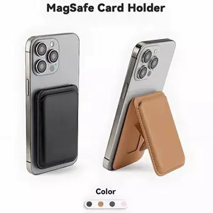 Stand-on Snap-on Wireless Magnetic 360° Phone Card Holder Magsafe Wallet Slim Dompet Kartu Stand HP