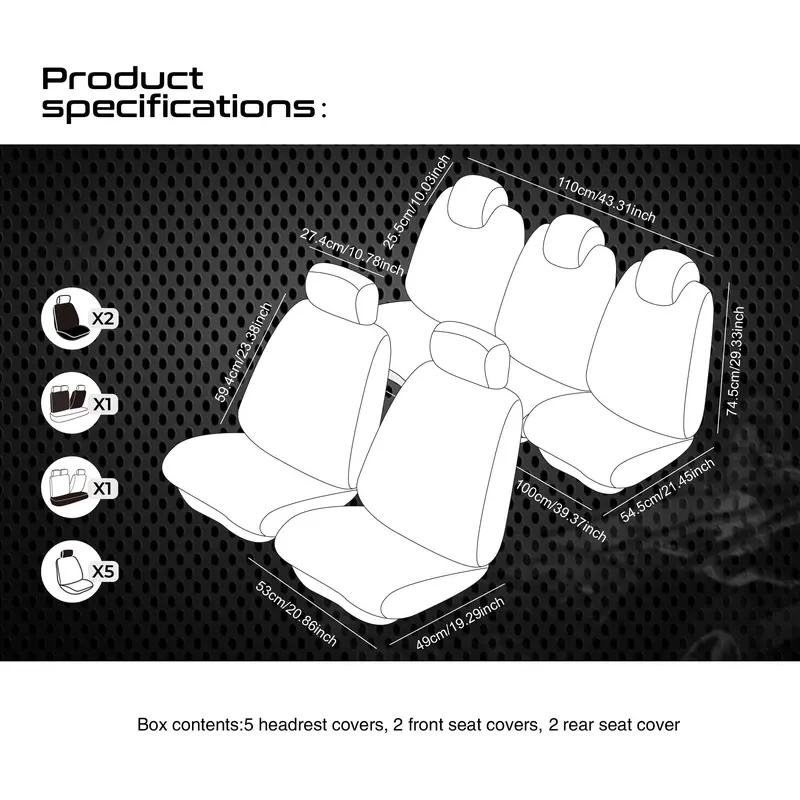 Car Seat Cover, Full Coverage Car Seat Protector, Durable & Easy Cleaning Car Seat Cover for Vehicles, Universal Car Accessories 1