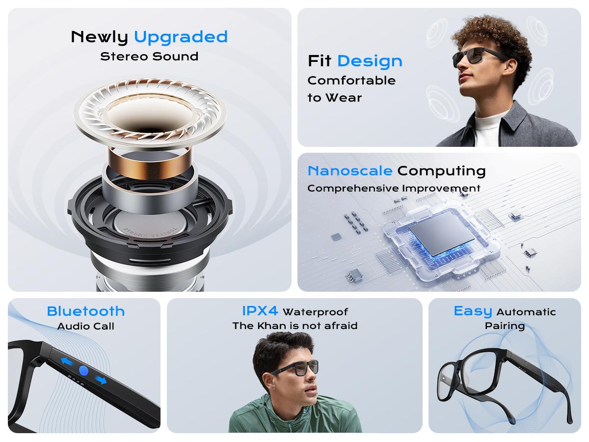 Smart Glasses Bluetooth-Audio Lunettes pour Hommes Benin Smart Glasses Bluetooth-Audio Lunettes pour Hommes Benin