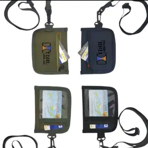 Sako Walet Hanging Walet Gantungan ID Card Dompet Kartu Sako dengan Tali Lanyard dan Desain Transparan Pria wanita