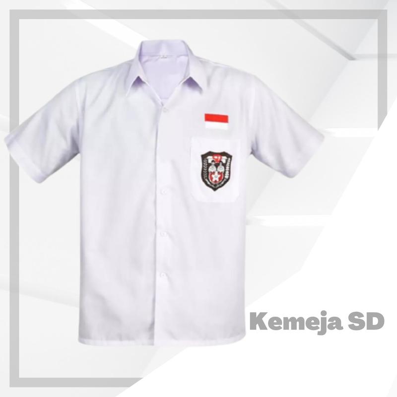 Baju Putih Lengan Pendek SD SMP SMA 1