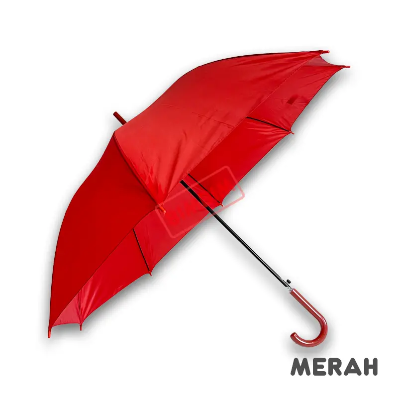 Payung Merah Anti UV Standard Simple Polos Import Quality