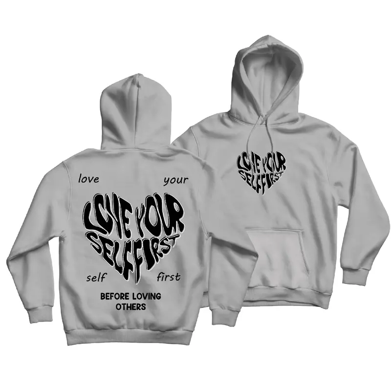 BEXLEY Hoodie Jumper Love Your Self First  Size M-XXL ( Pria & Wanita ) 3