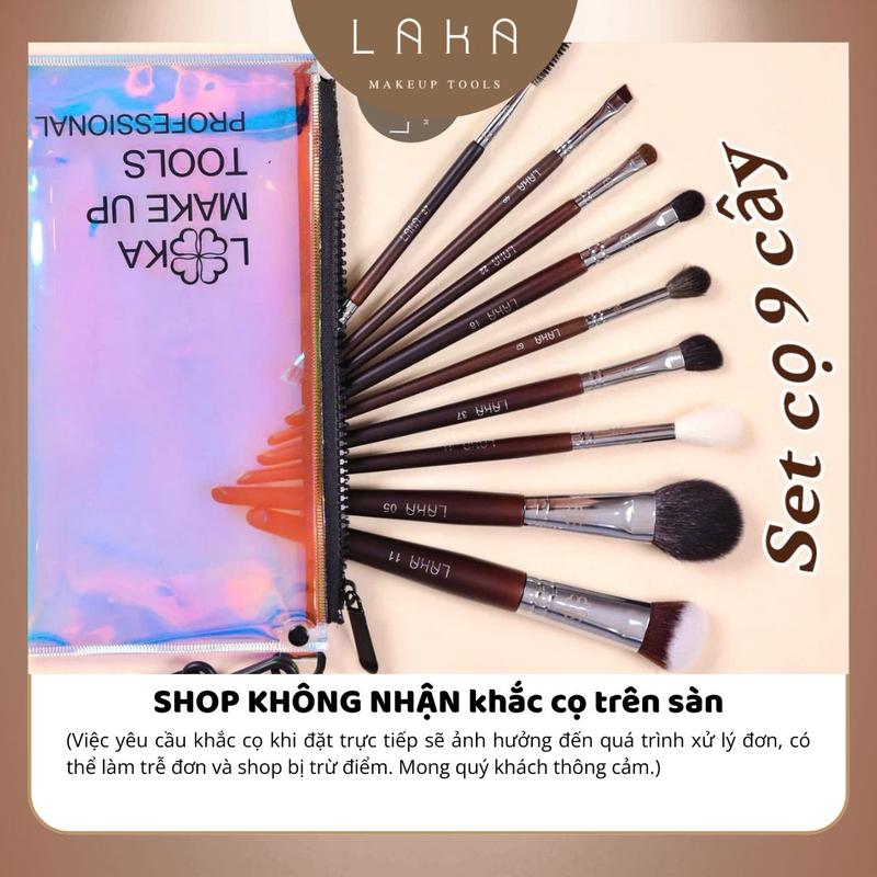  Bộ cọ trang điểm LAKA 9 cây cơ bản cho nữ - Cosmetic 
