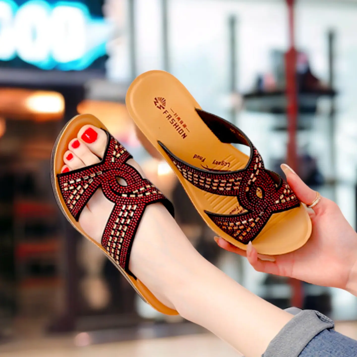 Sendal wedges premium wanita cewek kekinian viral wedges