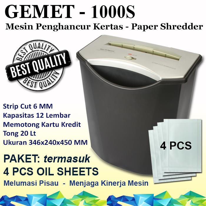 Gambar GEMET 1000S Penghancur Kertas Paper Shredder 12 Lembar, Official Store - Gemet 1000S dari Taruna Jaya International Kota Administrasi Jakarta Utara 3 Tokopedia