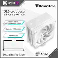 Gambar ThermalEase DL6 Digital CPU Air Cooler BLACK / WHITE 6 Heatpipe Single tower With Smart DIGITAL - WHITE dari KYO Indonesia_NEW Kota Administrasi Jakarta Utara 1 Tokopedia