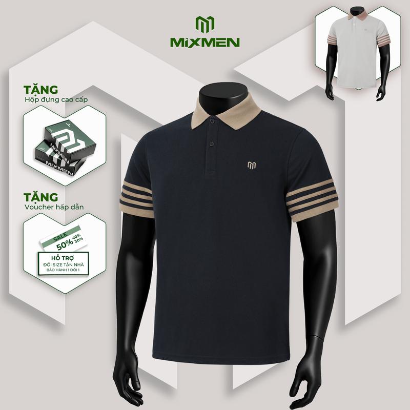 Áo Polo Nam Mixmen MK M-505 vải cotton CVC chống nhăn xuất xịn chuẩn form thanh lịch Big Size