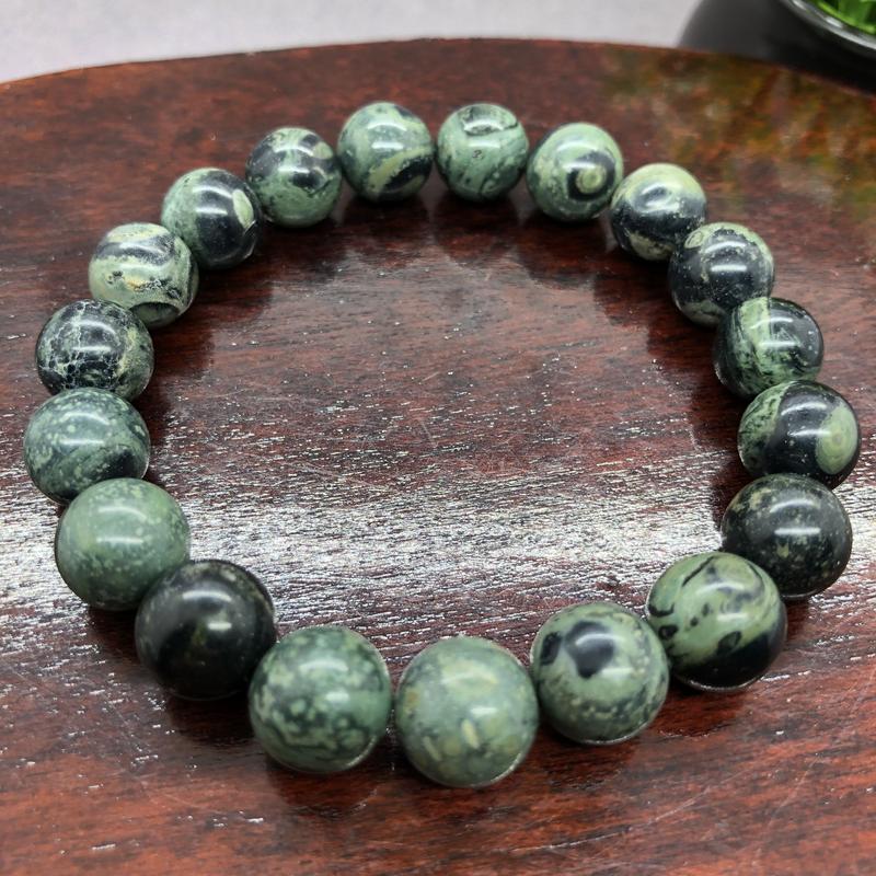 Product Introduction of Rhyolite Green Kambaba Beads Natural Stone Bracelet for Women and Men Gift 16