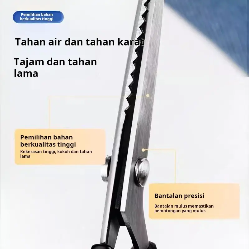 Gunting renda, gunting jahit obras, gunting penjahit, gunting segitiga bergelombang, pengikis kain, gunting baja tahan karat.