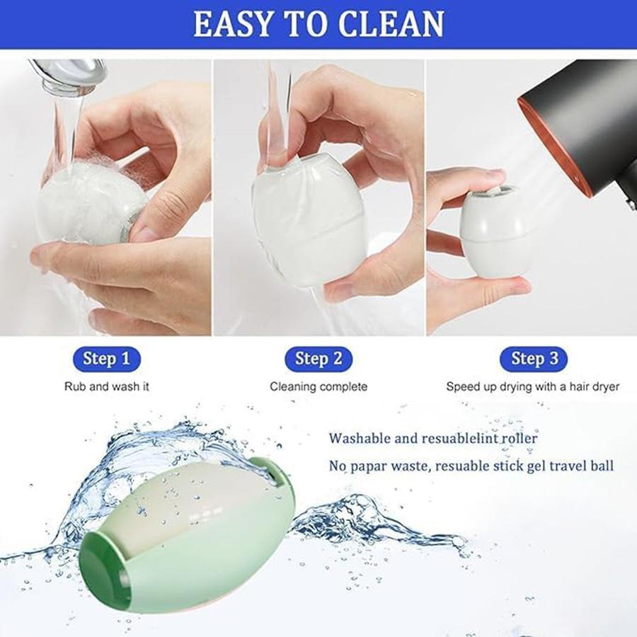 Portable Reusable Lint Roller, Washable Hair Remover for Clothes and Pet Fur, Strong Adhesive for Dust Removal, Home Travel Lint Brush Roll Portable Reusable Lint Roller, Washable Hair Remover for Clothes and Pet Fur, Strong Adhesive for Dust Removal, Home Travel Lint Brush Roll