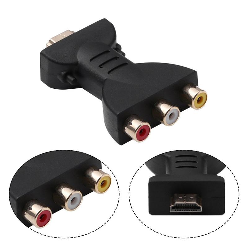 HDMI Male to 3 RCA Female Composite AV Video Audio Adapter Converter ...