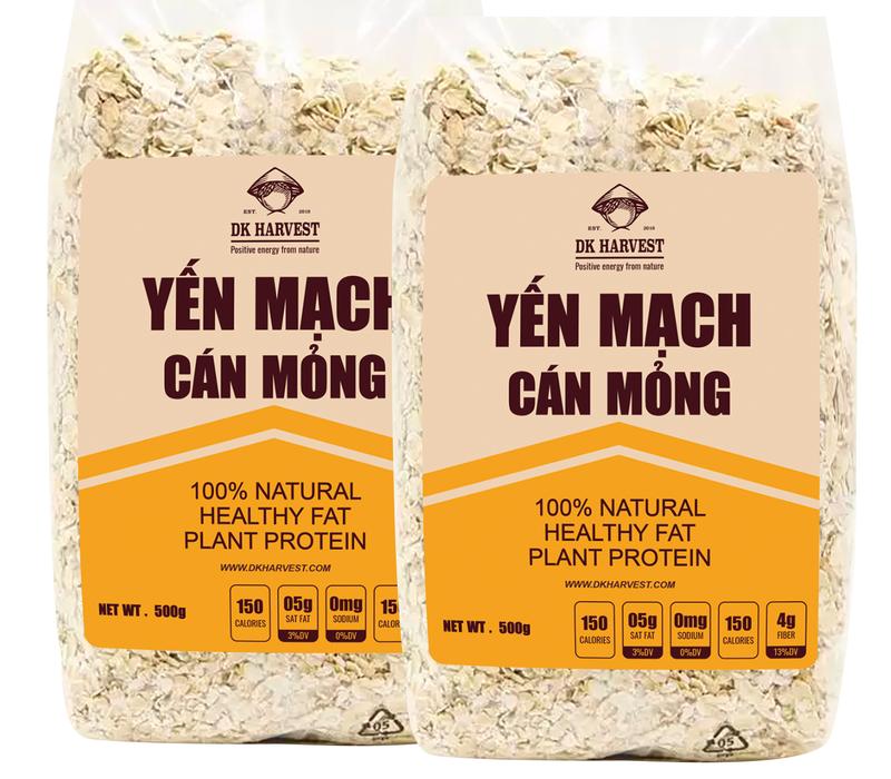  COMBO TIẾT KIỆM  1kg-3kg  Yến Mạch - Yến Mạch Cán Dẹt  Cán Mỏng  DK Harvest - Đầy đủ giấy nhập khẩu và Có Xuất HĐ Công Ty 