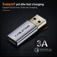Gambar CABLETIME OTG USB C to USB A 3.0 Adapter Converter Fast Charging Data Transfer - CP73 black dari CABLETIME Jakarta Kota Administrasi Jakarta Barat 5 Tokopedia