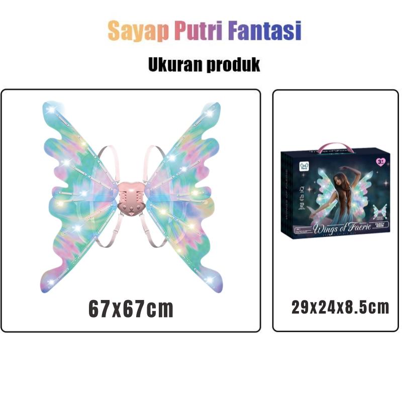 Product Introduction of 【24H+COD】Children's Electronic Butterfly LED Simulation Angel Wings Feather Fairy Wings Glowing Toy/Fairy Clothing/Angel Fairy Wings Angel Butterfly Wings Costume Fashion 10