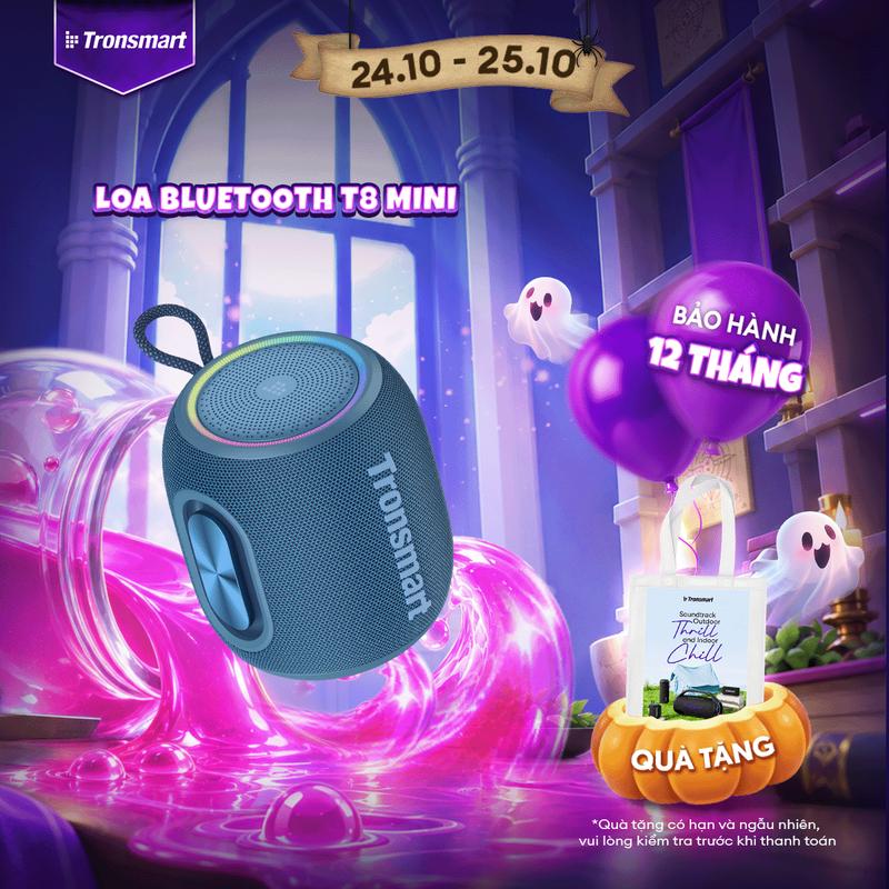 Loa Bluetooth Tronsmart T8 Mini | Công suất 15W | Sử Dụng Đến 18h | Âm Thanh 360°