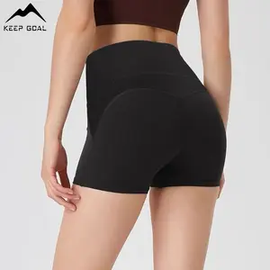 KEEP GOAL Celana Pendek Olahraga Wanita Compression High Waist Cepat Kering Bernapas Nyaman Cocok Untuk Yoga Jogging Gym Ukuran S-XL