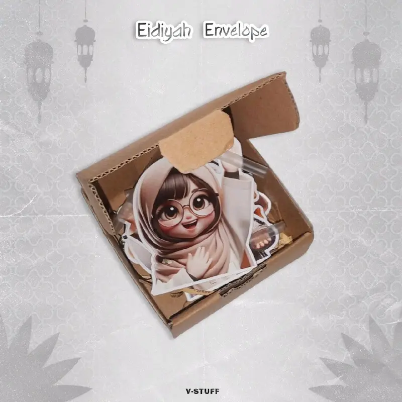 AMPLOP THR LEBARAN KARAKTER | ENVELOPE FOR EIDIYAH | BY V-STUFF | HADIAH UNIK KARAKTER KERTAS TEBAL 310GR TALI 5