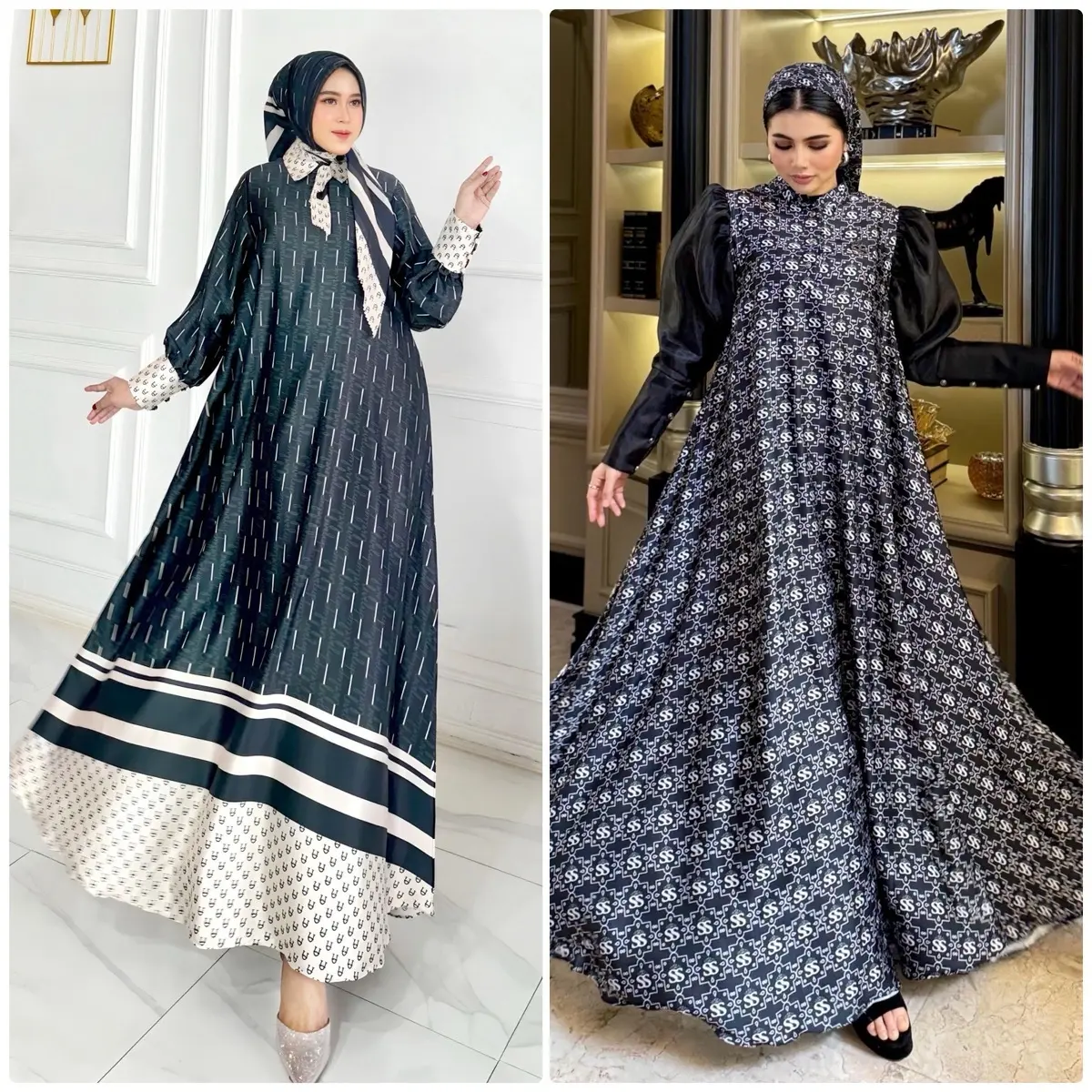 GAMIS SILK SET HIJAB S4 6922 6067 ORI BY SHELLASAUKIA
