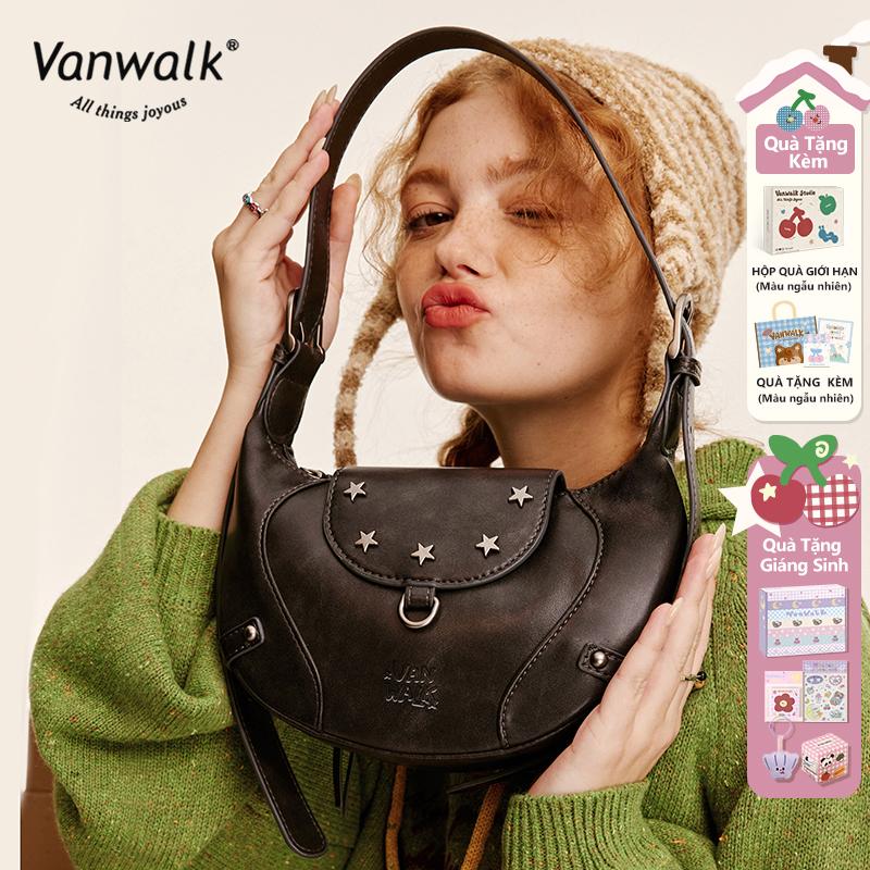 Vanwalk Túi Kẹp Nách Túi Đeo Vai Ngắn Túi Underarm Túi xách Nhẹ nhàng Chống thấm nước túi kẹp nách Túi một vai charm túi xách Quà tặng miễn phí Giao hàng nhanh Dòng Cao Bồi V2712