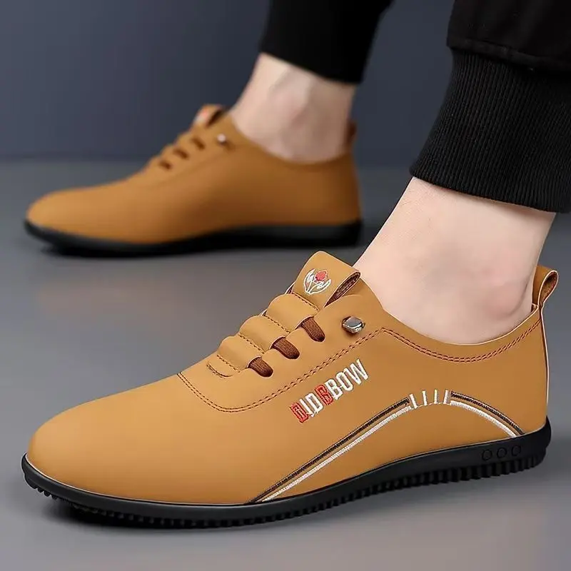 Giày Da, Phong Cách Doanh Nhân, Dành Cho Nam Giới, Thoáng Khí, Đế Mềm, Giày Thường Ngày Gót Phẳng, Phong Cách Baita Anh, Giày Lười, Giày Len Hợp Xu hướng 1