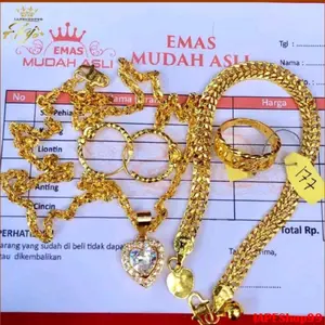 set perhiasan termewah lapis emas anti karat anti luntur