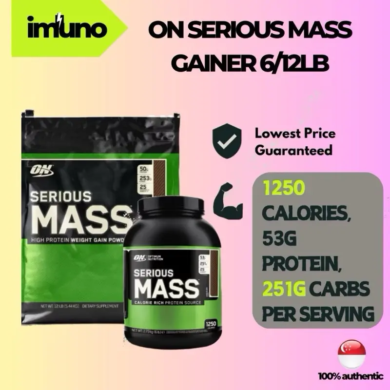 [Imuno] Optimum Nutrition ON Serious Mass Gainer Protein Powder (6LBS / 12LBS) *100% AUTHENTIC*