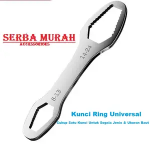 Kunci Ring Universal Kunci Pas Universal Torx Wrench Double-head Self-tightening Adjustable