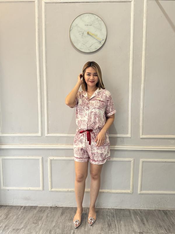 Piyama Baju Tidur Wanita Rayon Premium One Set Korean Style Bumil Busui Friendly Model Kancing Depan Nyaman Atasan Celana Lembut Setelan Dewasa Panjang Pendek 7