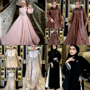 set gamis bahan ceruty by shella saukia viral original 02-483, b1658, b1676, 260019