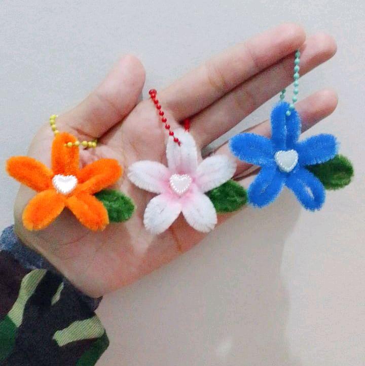Ganci Kawat Bulu Lucu aesthetic Hadiah Aksesoris Kunci 2