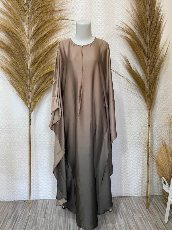 Kaftan Gradasi Gamis Lebaran Idul Fitri Terbaru 2024 Wanita Muslimah Elegan Kekinian Busui Armany Silk 4