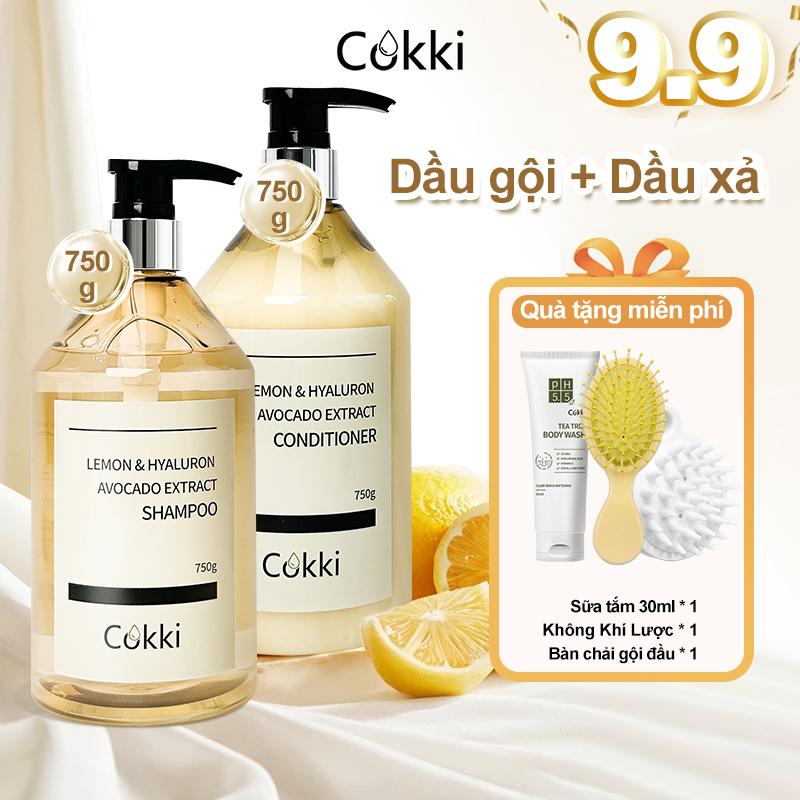 cokki 750g+750g bao bì nâng cấp dầu gội và dầu xả chanh, phù hợp với mọi loại tóc, dịu nhẹ