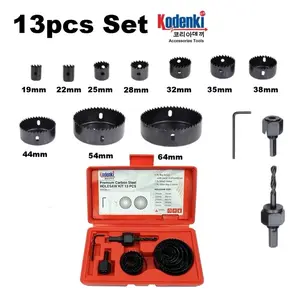 Kodenki Holesaw Kit Hole Saw Kit Mata Bor Kayu PVC Paralon Set 13pcs