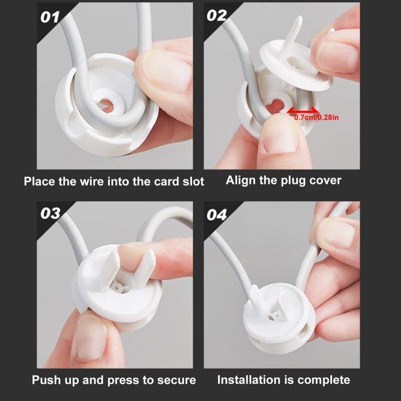 Product Introduction of Kids Power Supply Protection Socket Safety Cover Switch Anti-shock Power Supply Protection Cover Wire Cord Organizer Holder 22