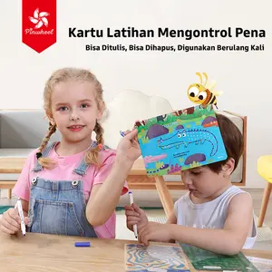 Pinwheel Reuseable Cognitive Kartu Latihan Menulis Mengontrol Pensil Wipe Clean Mainan Edukasi Alat Bajar Pendidikan Dini Anak TK Usia 3 Tahun Ke Atas
