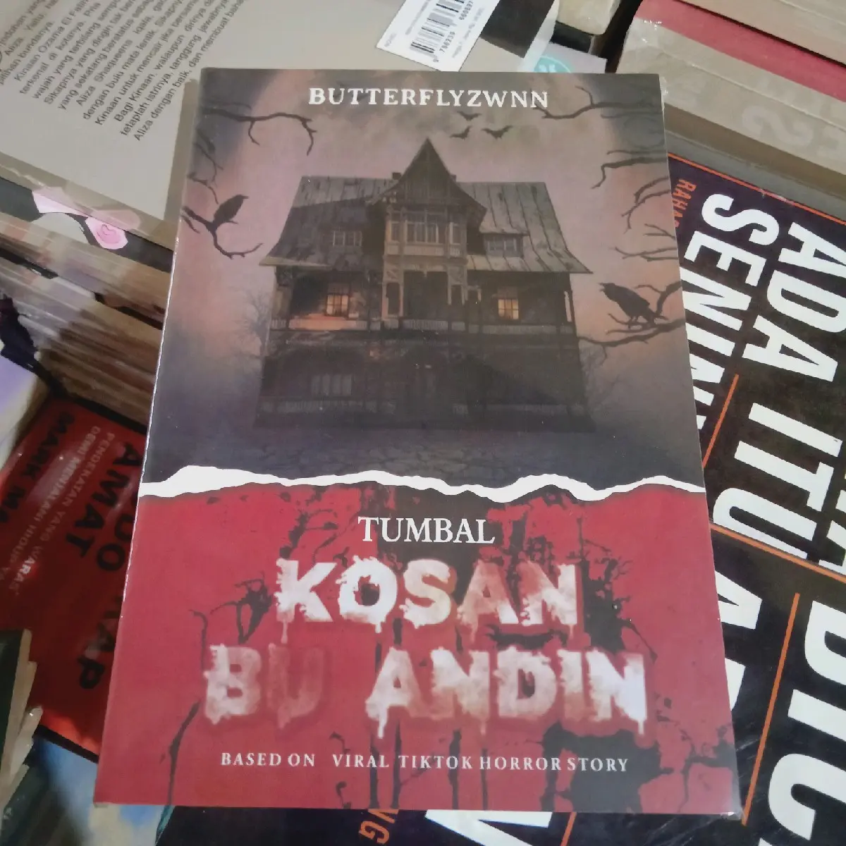Novel Horror TUMBAL KOSAN BU ANDIN based on viral tiktok horror story