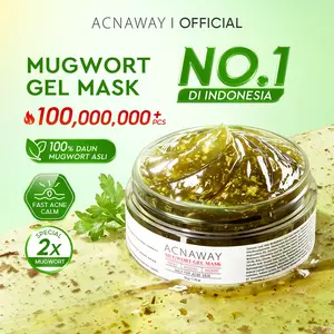 ACNAWAY Advanced Mugwort Gel Mask –  Masker Gel Wajah untuk Jerawat Sensitif, Mencerahkan & Menghaluskan with Peptides + Bakuchiol + Mugwort- Acne Treatment