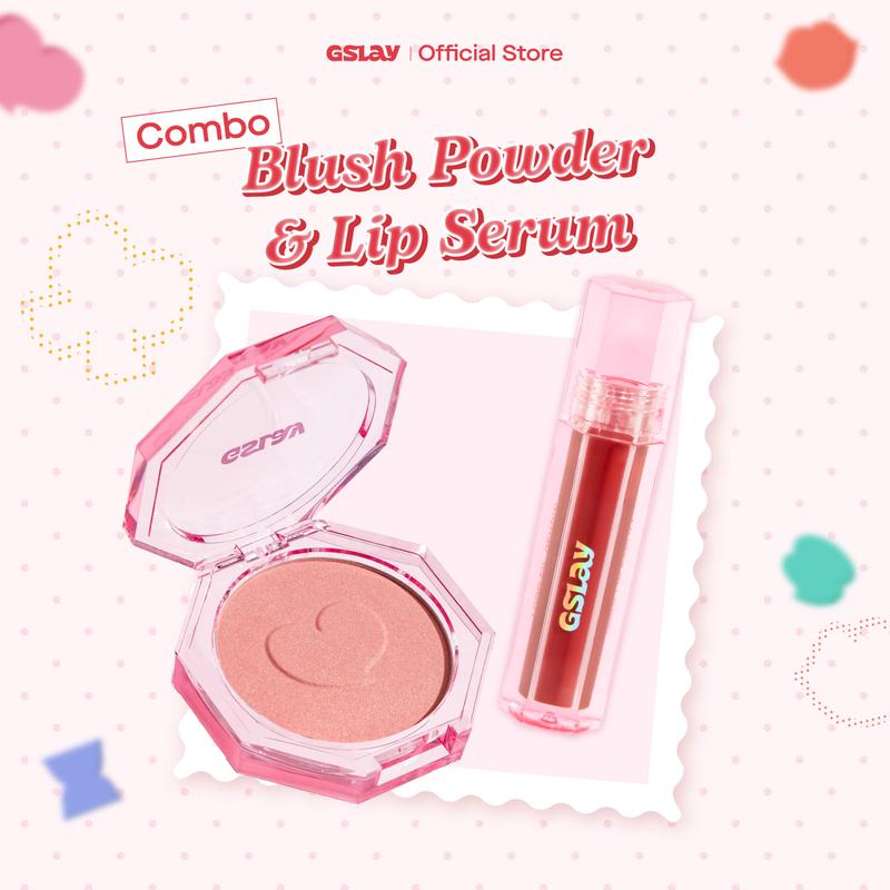[ĐỘC QUYỀN TTS_TẶNG SON] Combo GSLAY YOSO Phấn má hồng mịn lì lên chuẩn màu, dễ tán, tệp da 5g & Son dưỡng bóng có màu thuần chay dưỡng ẩm, tái tạo môi, mỏng nhẹ, không bết dính 1ml