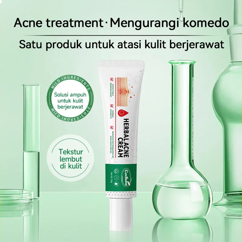 （Z4）CINSULIN Obat Jerawat Herbal untuk Wajah - Ekstrak Alami BPOM Certified Aman untuk Remaja & Kulit Sensitif - Facial Berjerawat Hitam Perawatan Vitamin Treatment Muka Kering Gatal