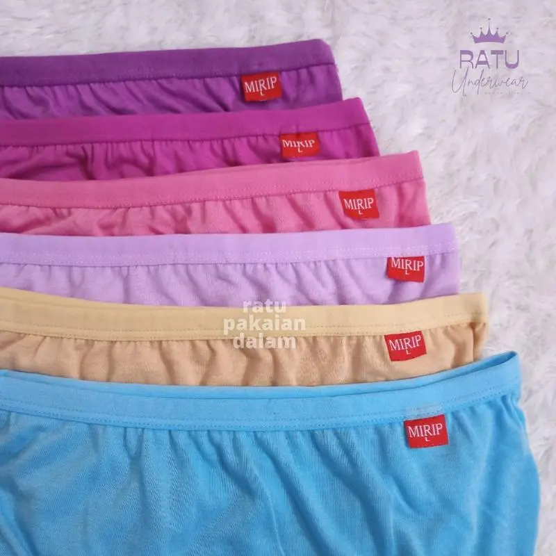 LUSINAN CELANA DALAM WANITA CD MIRIP JUMBO 4L POLOS 12 PCS - BISA COD - k20 3